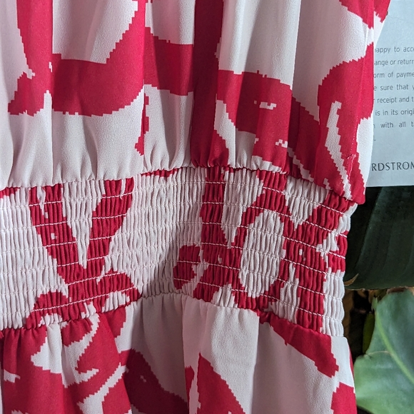 NWT Collective Concepts Red and White Floral Summer Dress Size M - Picture 2 of 7
